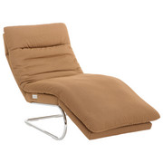 RELAXLIEGE in Textil Sandfarben - Sandfarben/Chromfarben, Design, Textil (75/91/170cm) - Chilliano
