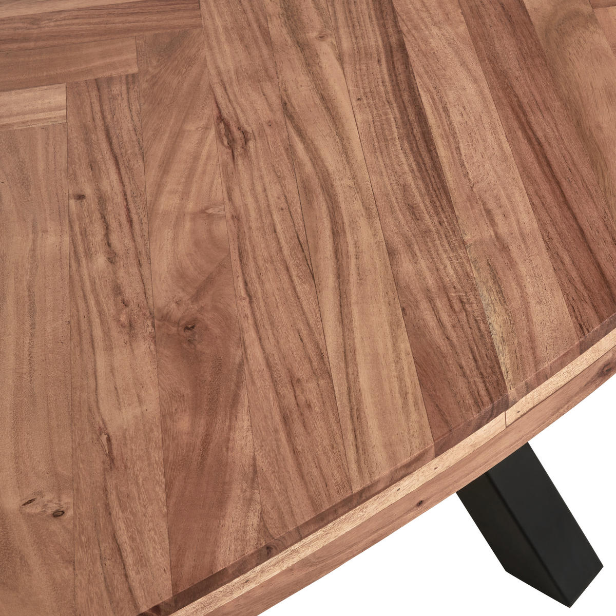 ESSTISCH Holz 220/110/76 cm   - Schwarz/Naturfarben, Trend, Holz/Metall (220/110/76cm) - Ambia Home