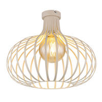 DECKENLEUCHTE MATEO 40/35 cm   - Sandfarben/Creme, Basics, Metall (40/35cm) - Globo