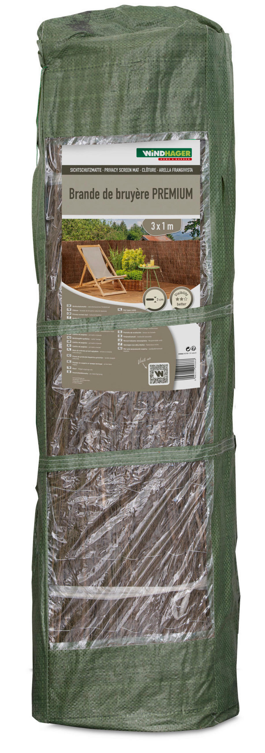 TIENIACA CLONA NA PLOT 300/100 cm  - prírodná farba, Basics, prírodné materiály (300/100cm)