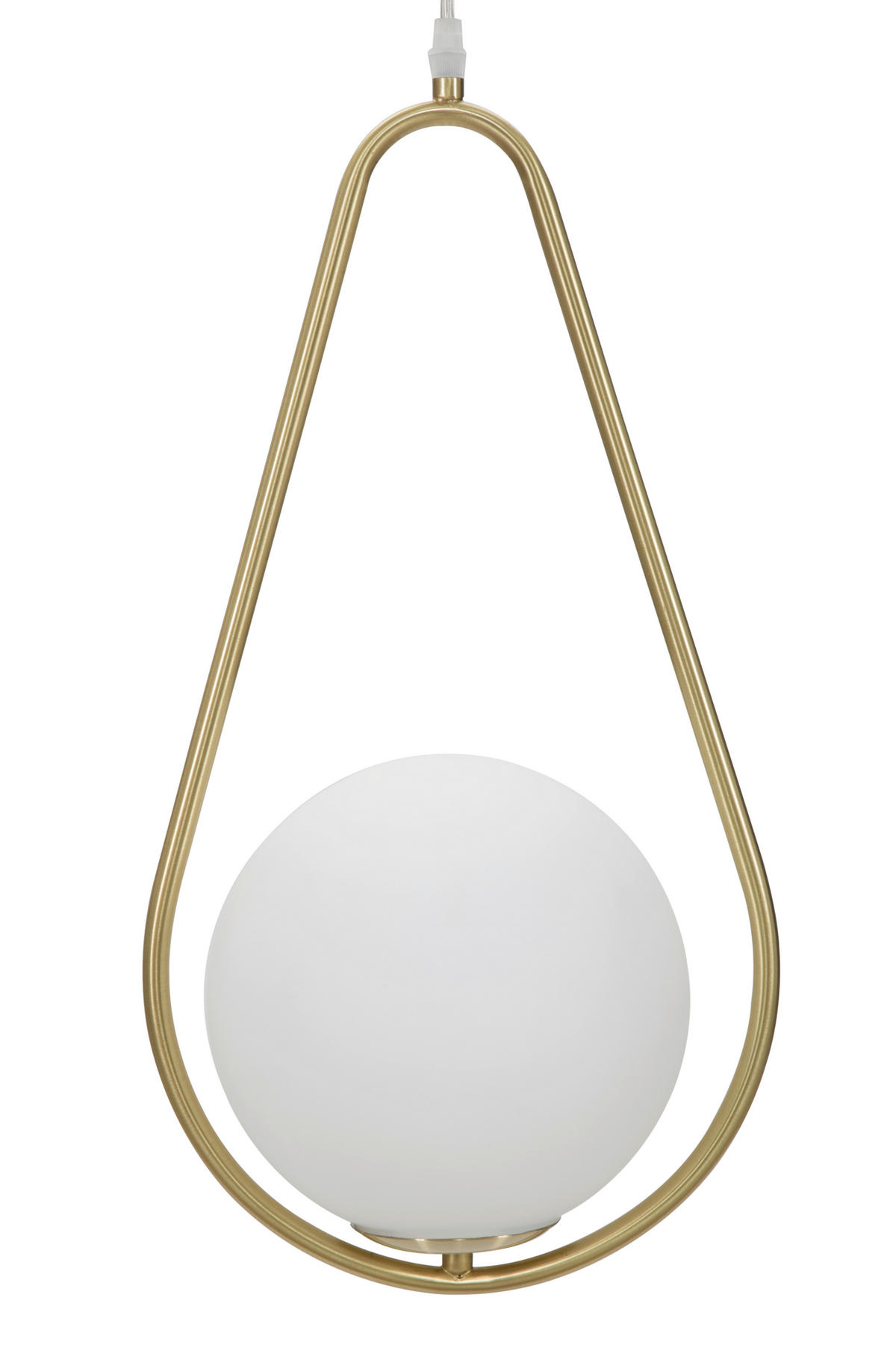 DECKENLEUCHTE 24/20/46 cm  - Goldfarben/Weiß, Trend, Glas/Metall (24/20/46cm) - Mauro Ferretti