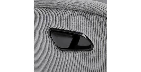 RELAXSESSELSET inkl. Funktion Cord Relaxfunktion, Hocker - Dunkelgrau/Schwarz, Design, Textil/Metall (75/106/74cm) - Xora
