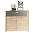 KOMMODE , 94/82/41 cm, 1 Schublade(n)  - Eichefarben/Anthrazit, Basics, Holzwerkstoff (94/82/41cm) - Carryhome