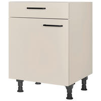 SCHUBKASTENUNTERSCHRANK 60/87/56 cm  in Sandfarben  - Sandfarben/Schwarz, MODERN, Holzwerkstoff/Metall (60/87/56cm) - Nobilia