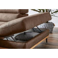 ECKSOFA in Lederlook Rotbraun  - Rotbraun/Schwarz, Natur, Holz/Textil (282/226cm) - Novel