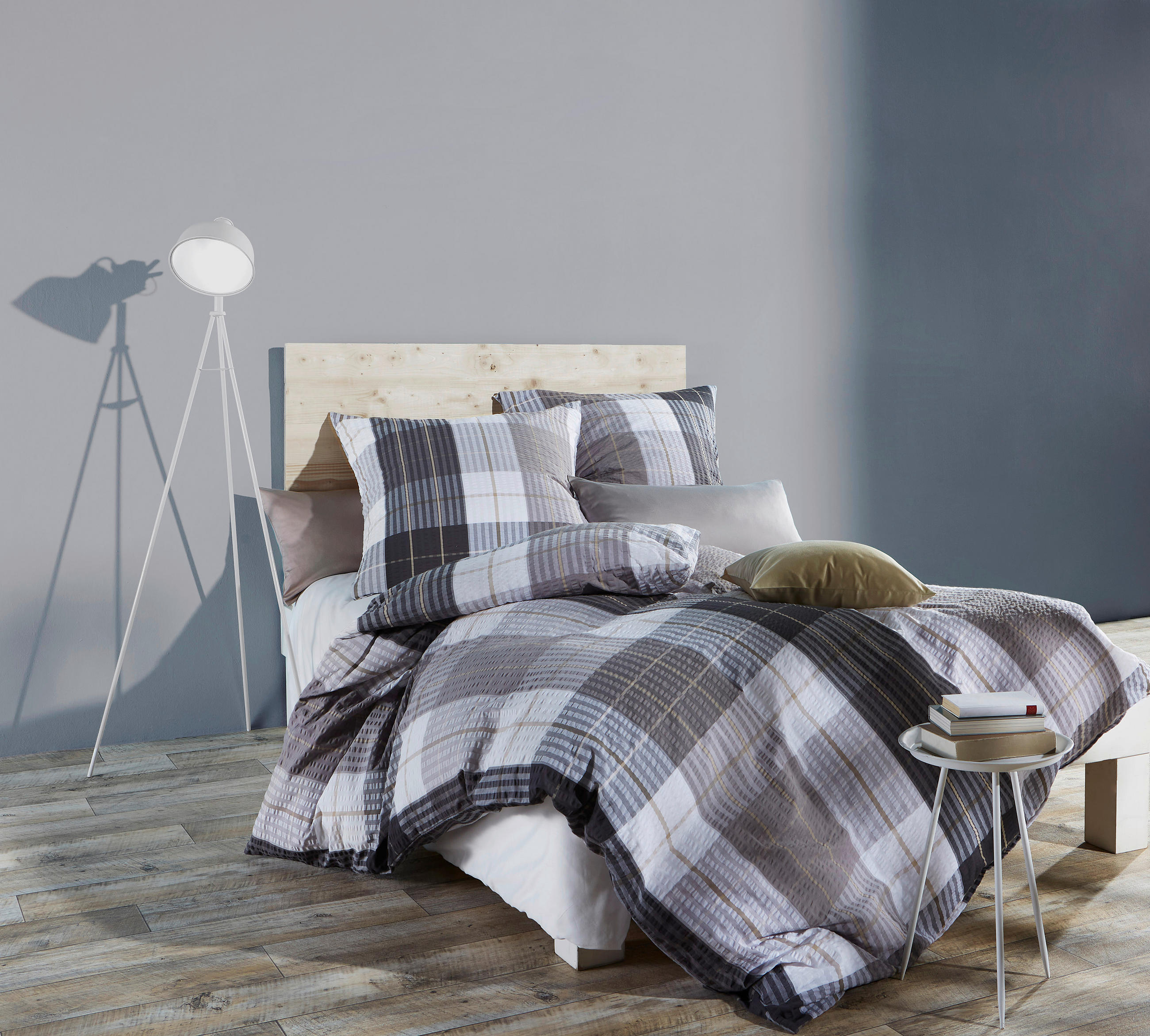 BETTWÄSCHE Rio Seersucker 135/200 cm  - Braun/Grau, Basics, Textil (135/200cm) - Fleuresse