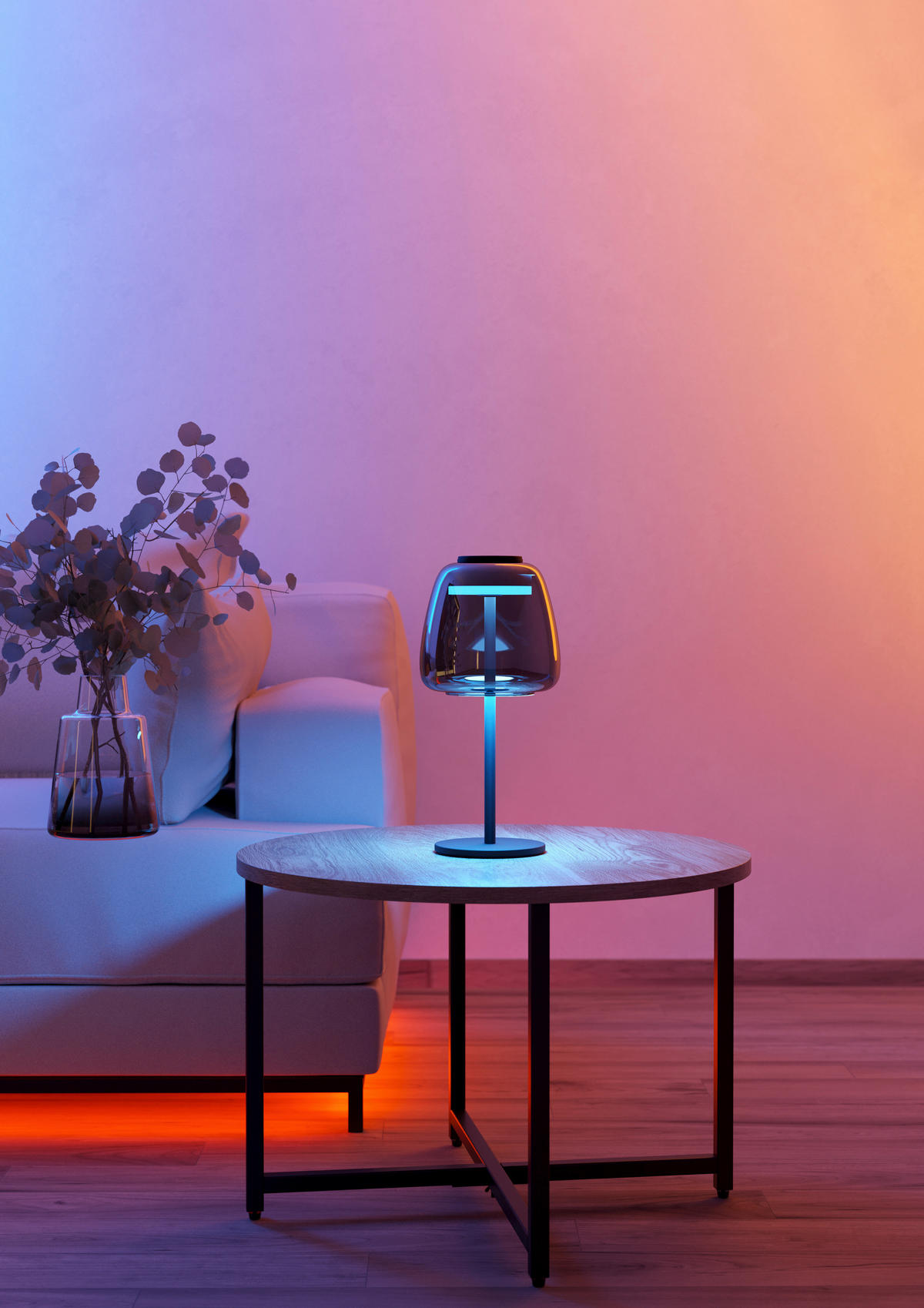 LED-TISCHLEUCHTE - Schwarz, Design, Glas/Metall (16.5/34.5cm) - Eglo
