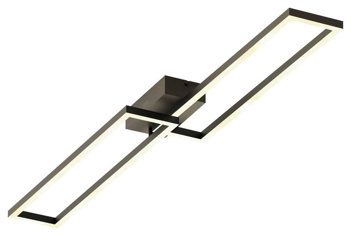 LED-DECKENLEUCHTE  Smart 24,4/7,8/110 cm   - Schwarz, Design, Metall (24,4/7,8/110cm) - Tint