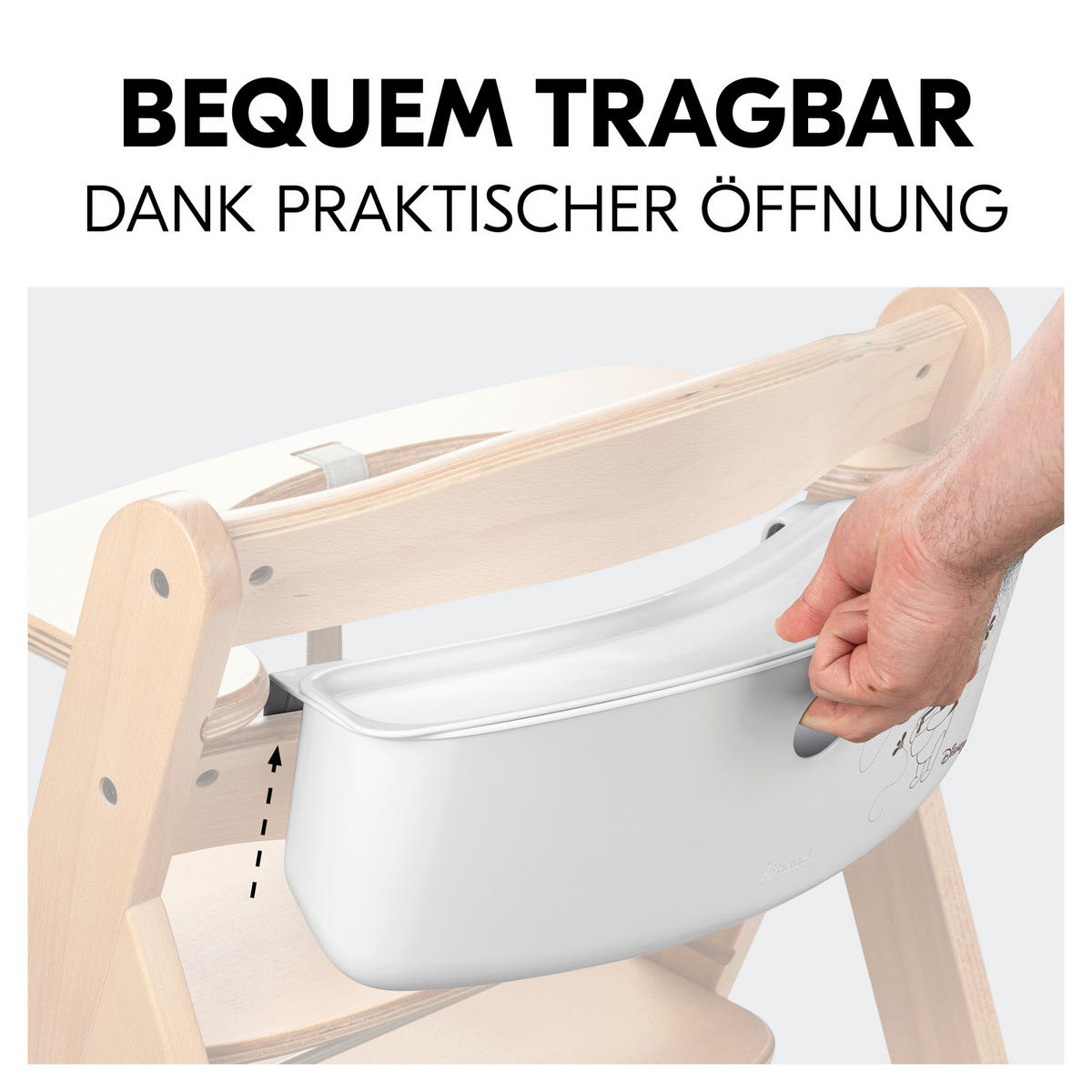 ESS- UND SPIELBRETT Highchair Box S  - Weiß, Basics, Kunststoff (17/16/42cm) - Hauck