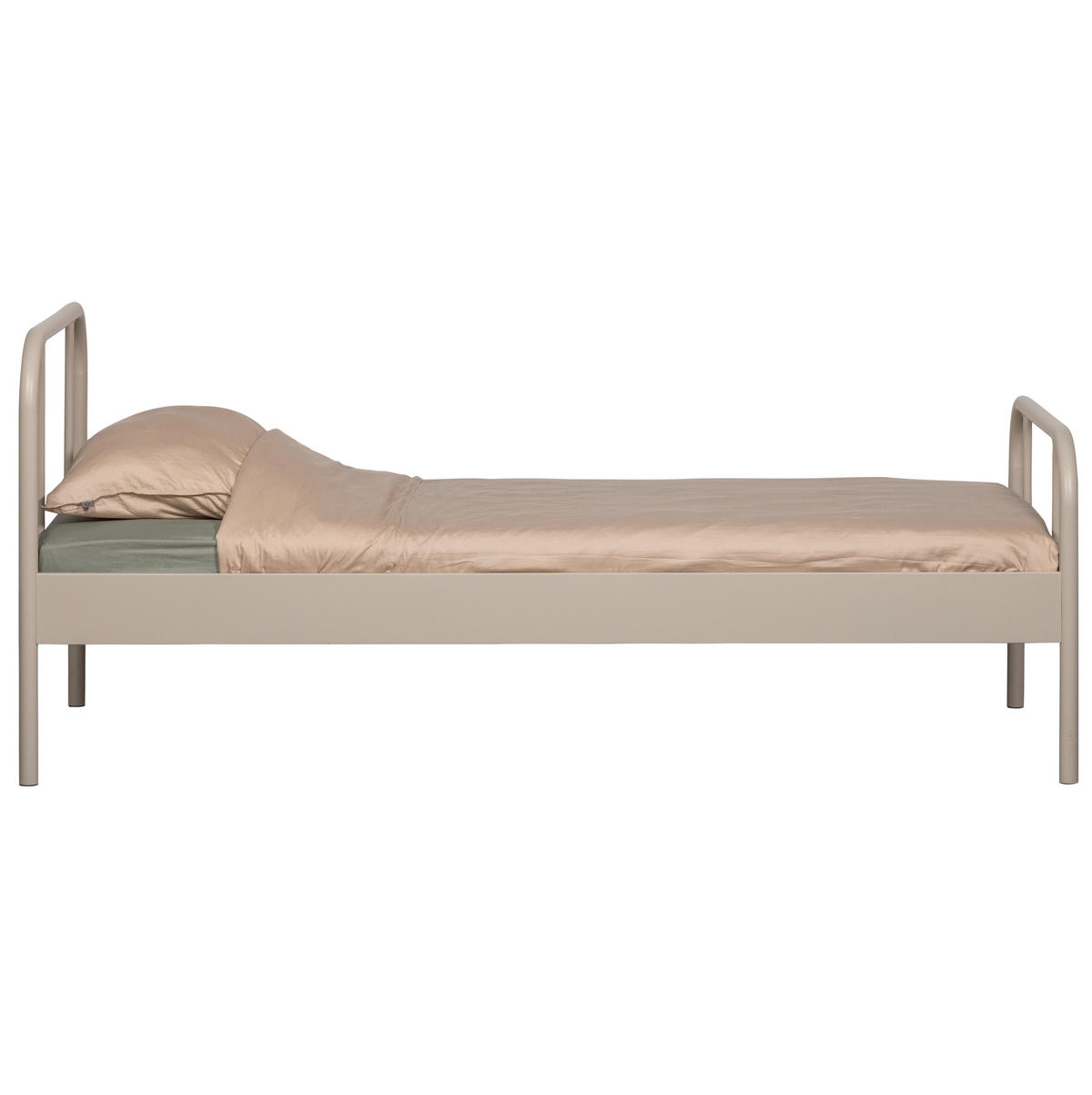 METALLBETT 90/200 cm  in Sandfarben  - Sandfarben, Basics, Metall (90/200cm) - MID.YOU