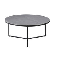 COUCHTISCH in Metall, Keramik 80/80/37 cm  - Schwarz/Grau, Design, Keramik/Metall (80/80/37cm) - Livetastic