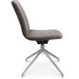 STUHL  in Stahl Velours Metall, Textil  - Taupe/Alufarben, Design, Textil/Metall (46/81,5-84,5/55cm) - Johann Jakob