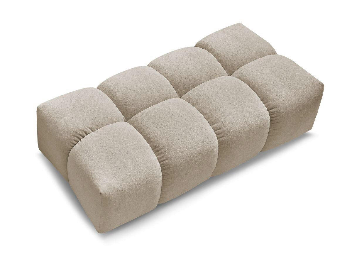 HOCKER EVEREST Struktur Taupe  - Taupe/Schwarz, MODERN, Kunststoff/Textil (140/70/40cm)