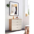 KOMMODE  in 80/78,4/43 cm  - Schieferfarben/Eiche Bianco, Basics, Glas/Holzwerkstoff (80/78,4/43cm) - Dieter Knoll