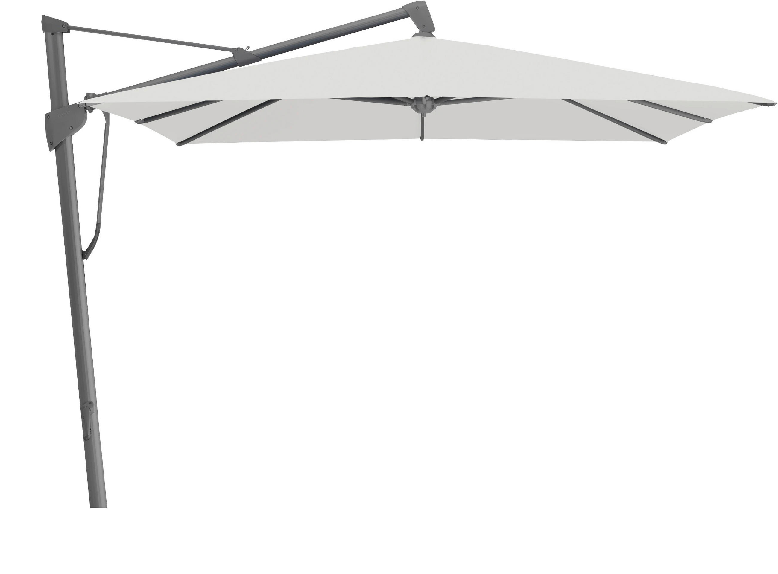 AMPELSCHIRM 400x300 cm Greige  - Greige/Anthrazit, Basics, Textil/Metall (400/300cm) - Glatz