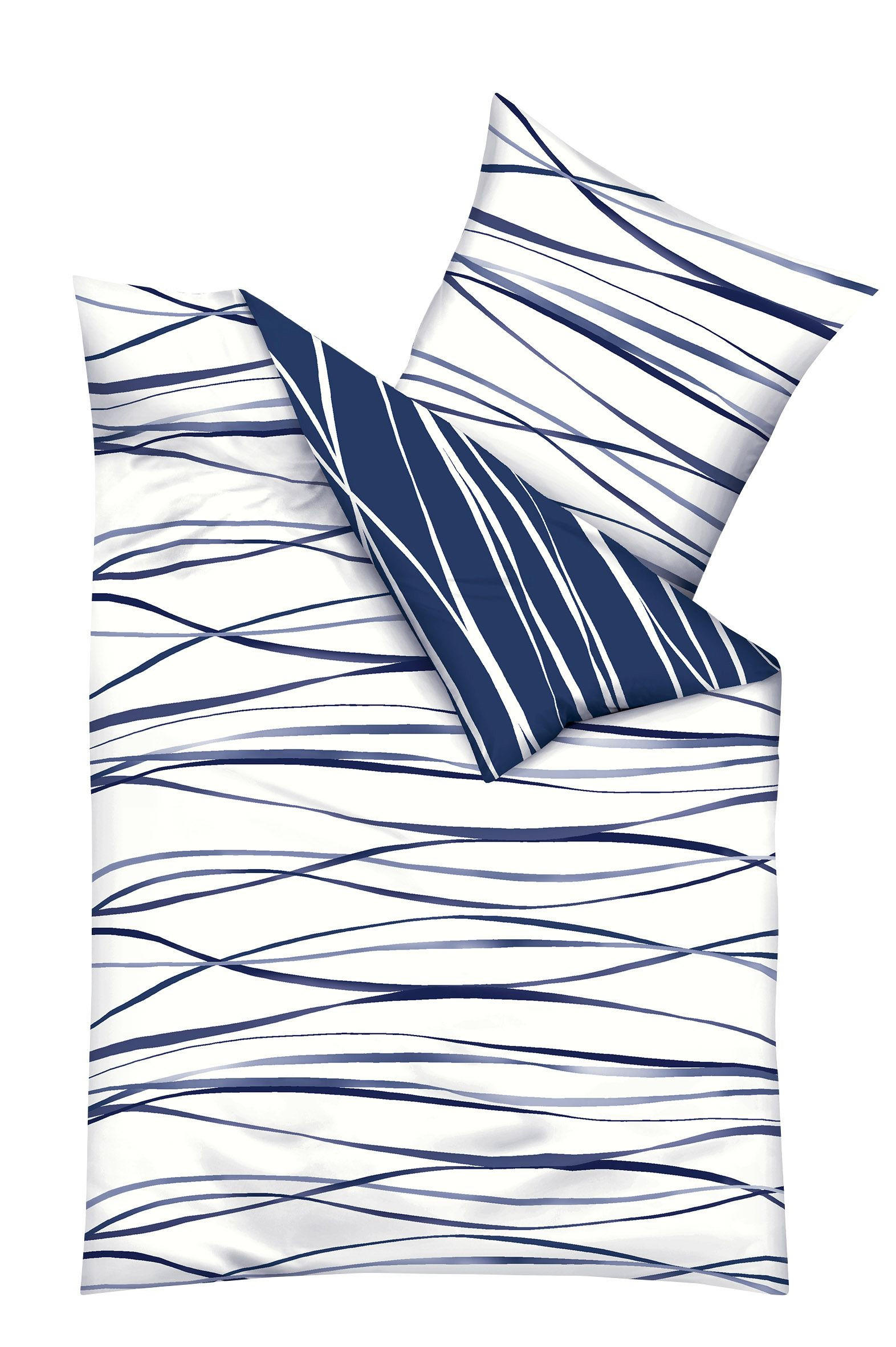 POSTELJNINA MOTION 140/220 cm modra, bela  - modra/bela, Konvencionalno, tekstil (140/220cm) - Kaeppel