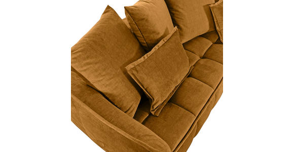 SCHLAFSOFA Flachgewebe Senfgelb - Senfgelb/Schwarz, KONVENTIONELL, Kunststoff/Textil (250/70/118cm) - Carryhome