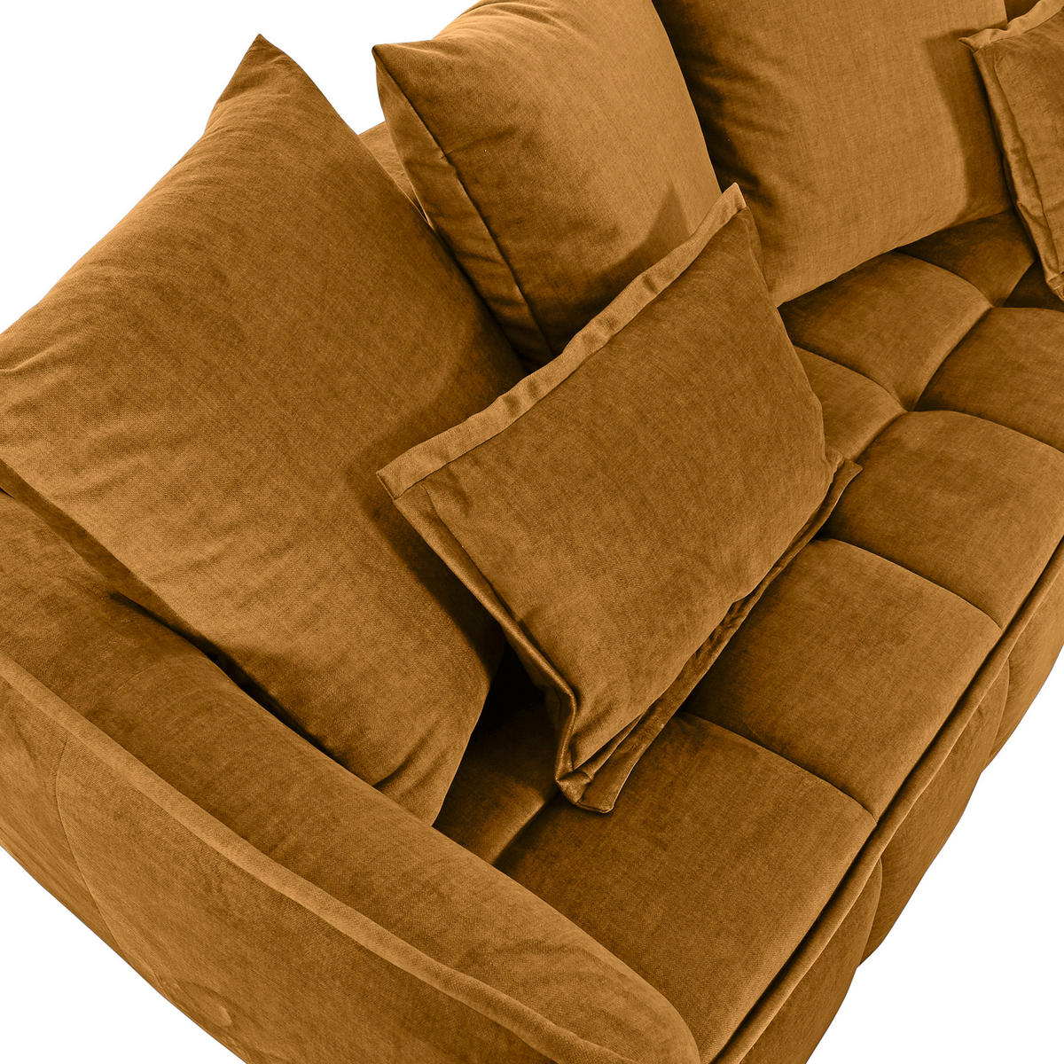 BÄDDSOFFA i flatväv senapsgul  - svart/senapsgul, Klassisk, textil/plast (250/70/118cm) - MID.YOU