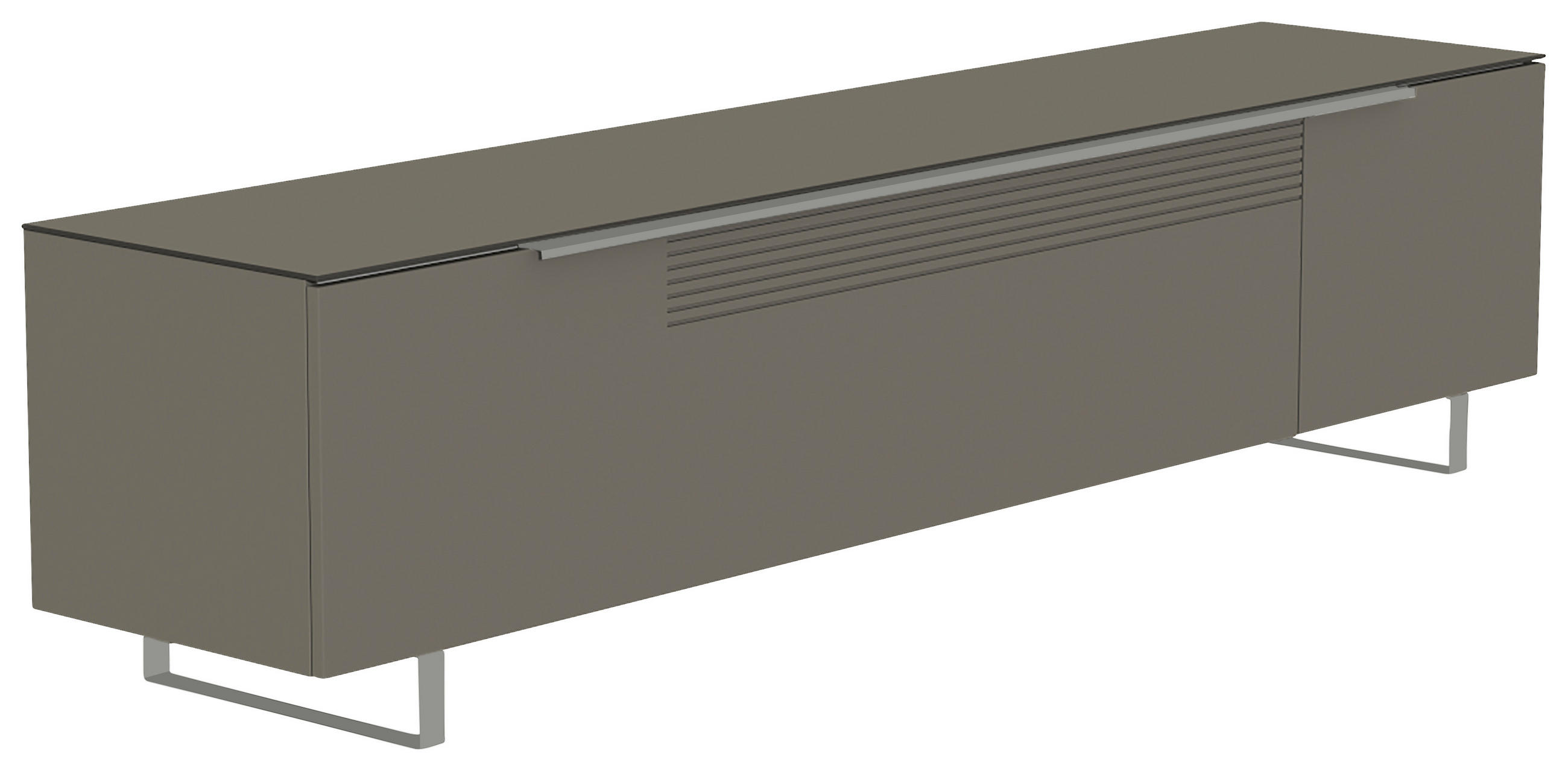 LOWBOARD  in 210/51/45 cm  - Alufarben/Grau, Design, Glas/Holzwerkstoff (210/51/45cm) - Moderano