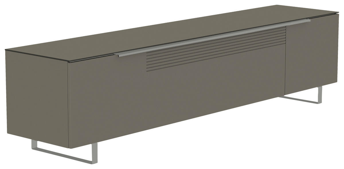 LOWBOARD  in 210/51/45 cm  - Alufarben/Grau, Design, Glas/Holzwerkstoff (210/51/45cm) - Moderano