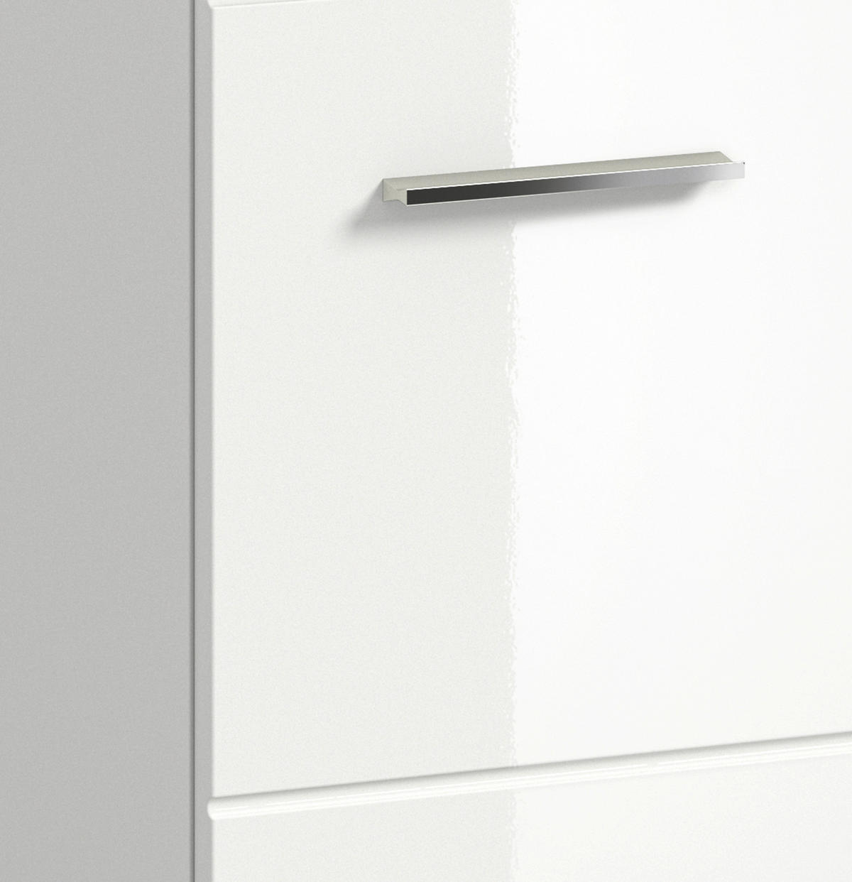 SREDNJE VISOKA OMARA 120/80/30 cm  - srebrne barve/črna, Moderno, umetna masa/leseni material (120/80/30cm) - MID.YOU