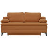 BOXSPRINGSOFA in Cord Rostfarben  - Rostfarben/Schwarz, Design, Textil/Metall (200/100/108cm) - Novel