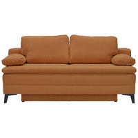 BOXSPRINGSOFA in Cord Rostfarben  - Rostfarben/Schwarz, Design, Textil/Metall (200/100/108cm) - Novel