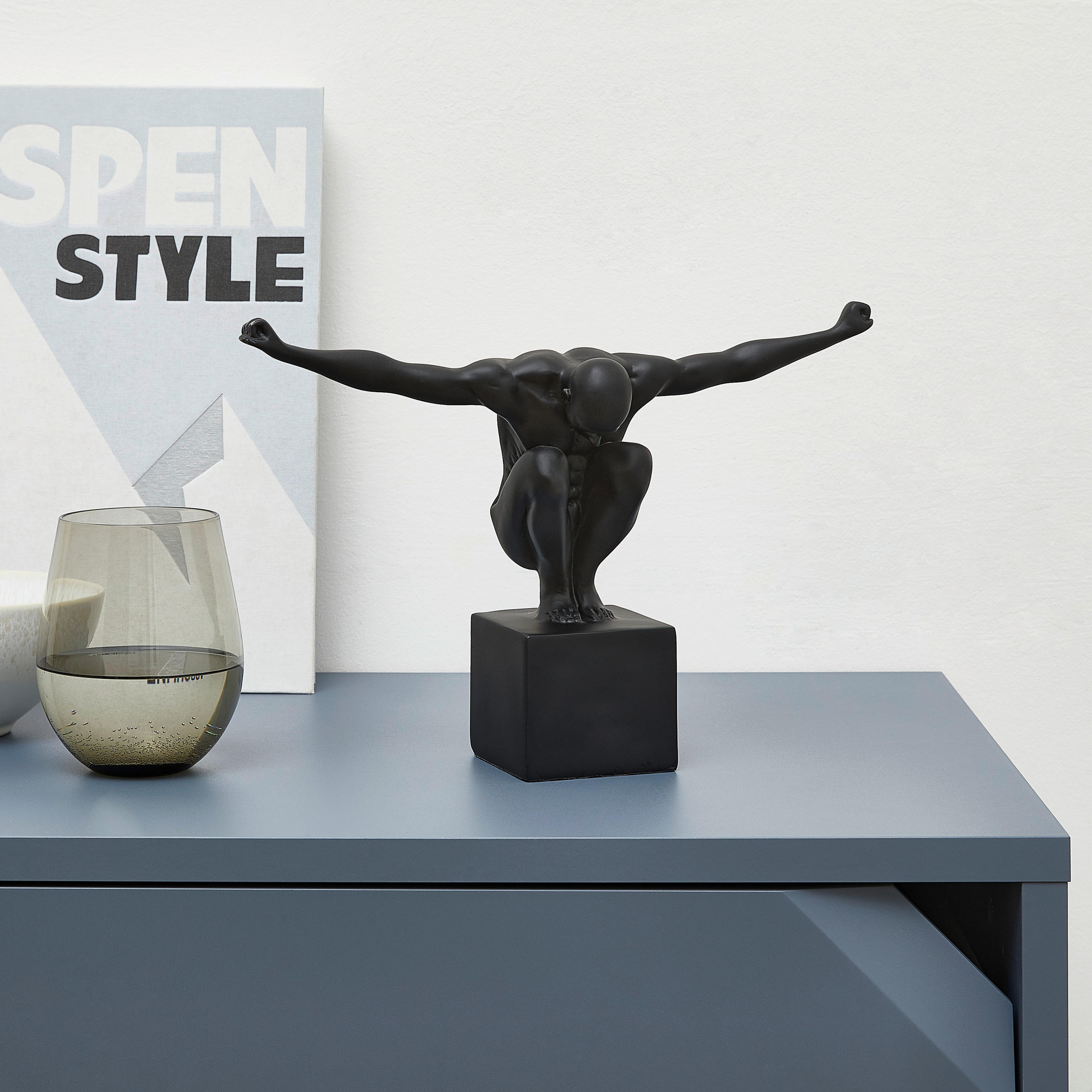 SKULPTUR - Schwarz, Design, Kunststoff (32/11,5/23cm) - Ambia Home