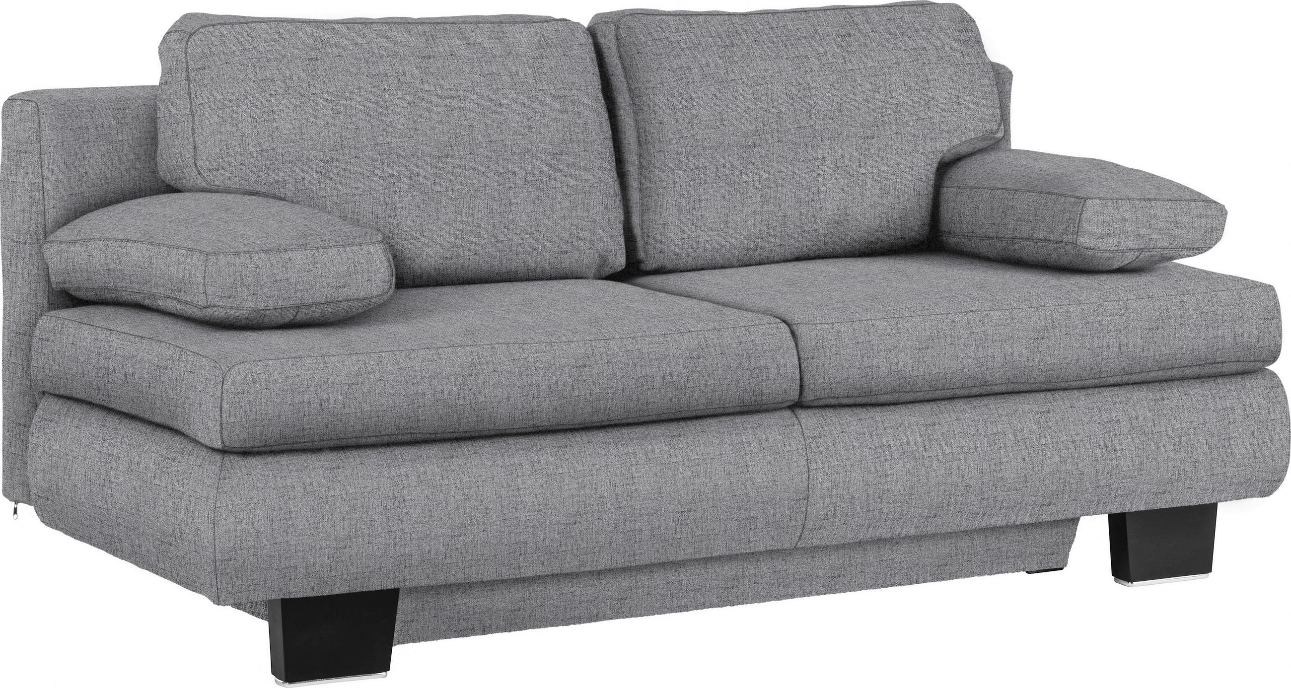 SCHLAFSOFA Webstoff Graphitfarben  - Wengefarben/Graphitfarben, KONVENTIONELL, Holz/Textil (203/94/100cm) - Novel