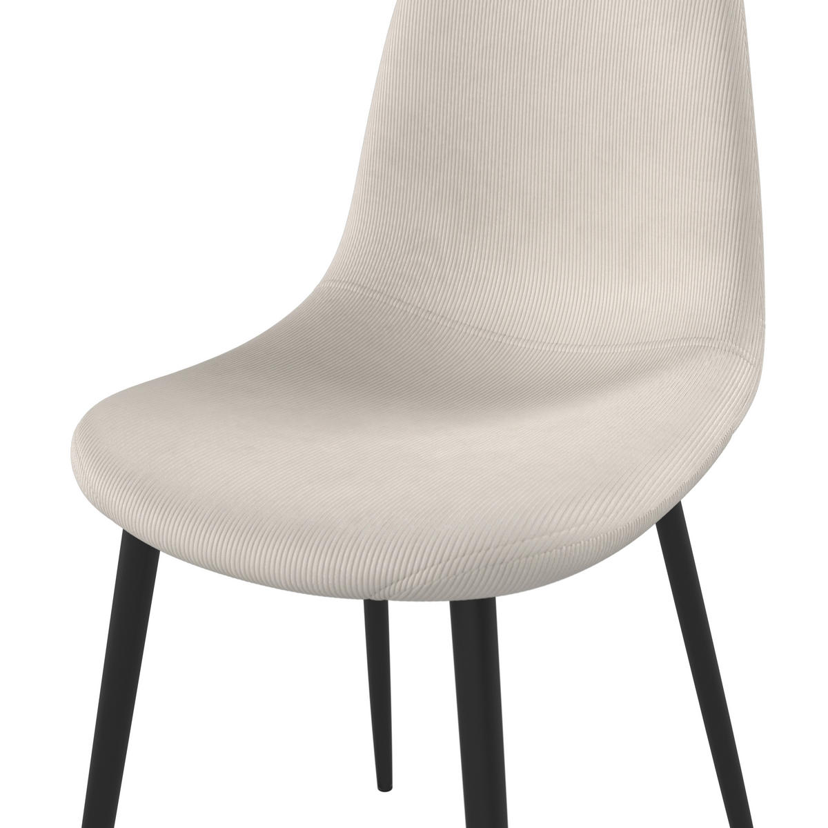 STUHL  in Stahl Cord Metall, Textil  - Beige/Schwarz, Design, Textil/Metall (44/86/53cm) - P & B