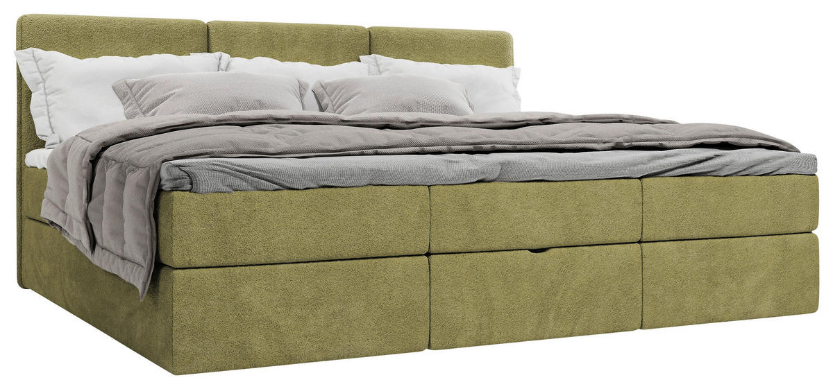 FAMILJESÄNG - grön/svart, Modern, trämaterial/trä (270/200cm) - MID.YOU