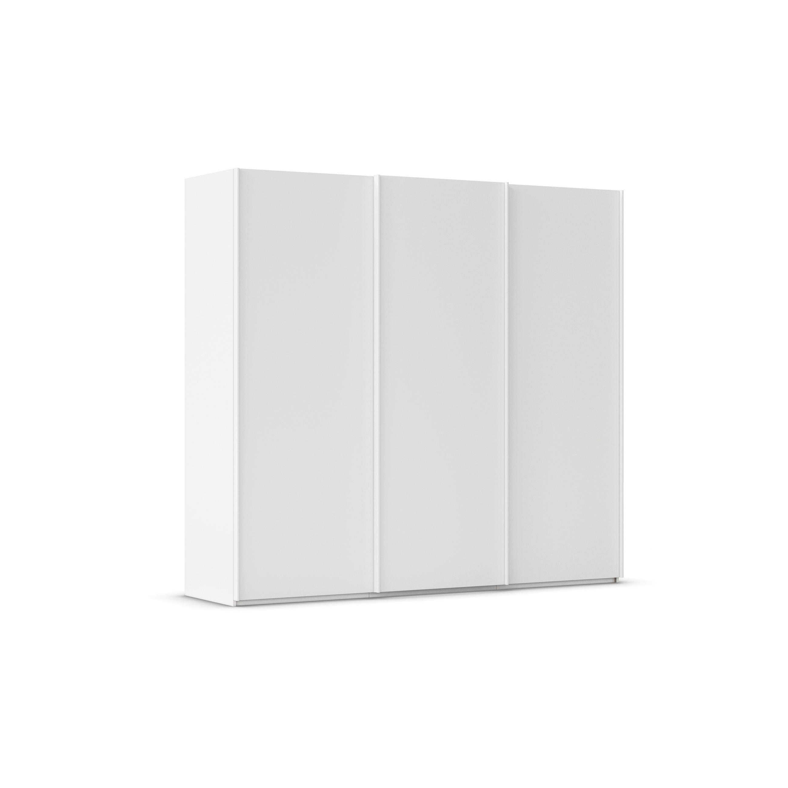 SCHWEBETÜRENSCHRANK 242/223/69 cm,  in Weiß, 3 Tür(en)  - Weiß, Basics, Holzwerkstoff/Metall (242/223/69cm) - Rauch Möbel