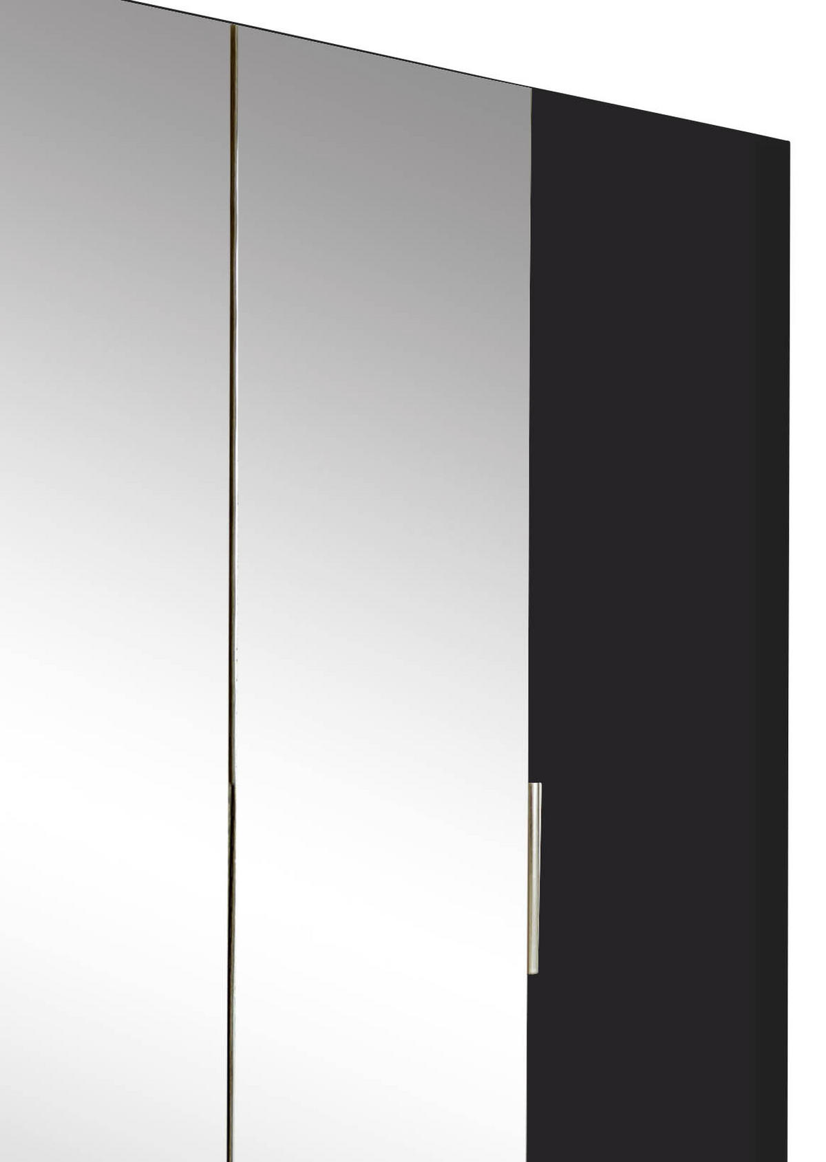 DREHTÜRENSCHRANK 200/216/58 cm 4-türig Graphitfarben, Silberfarben, Eichefarben  - Chromfarben/Eichefarben, MODERN, Glas/Holzwerkstoff (200/216/58cm) - MID.YOU