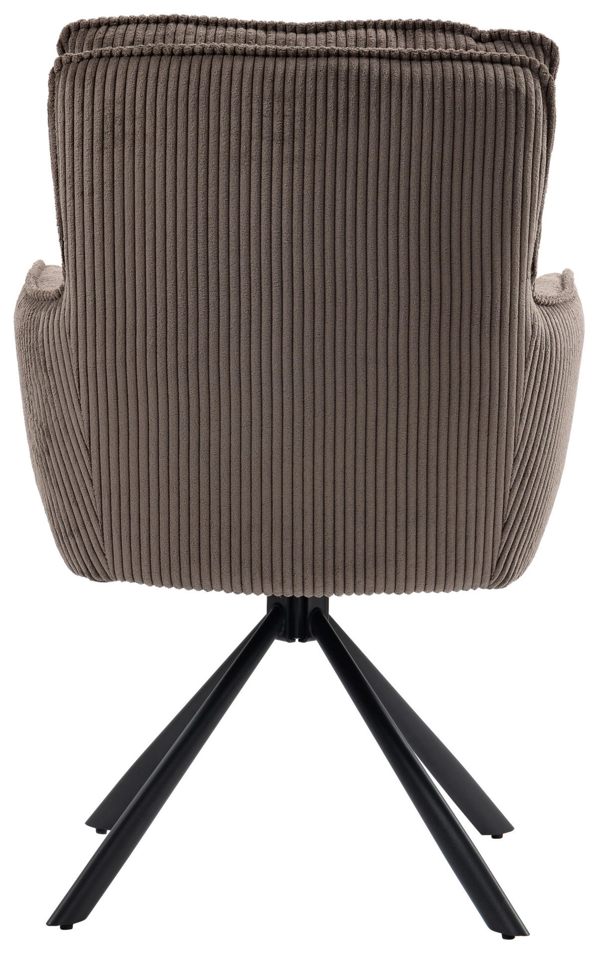 ARMLEHNSTUHL  in Eisen Cord  - Taupe/Schwarz, Design, Textil/Metall (62/95/67cm) - Novel