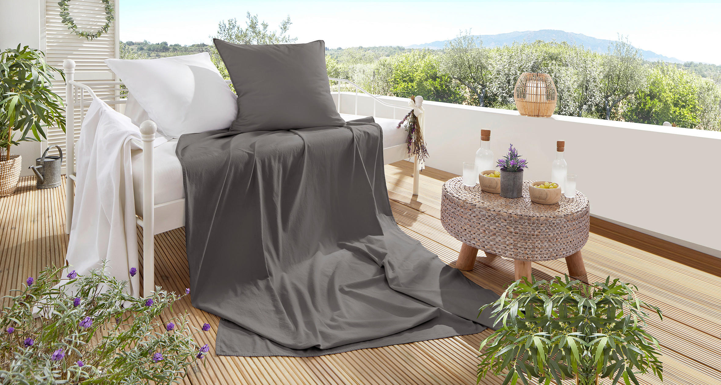 BETTWÄSCHE 150/220 cm  - Anthrazit, Basics, Textil (150/220cm)