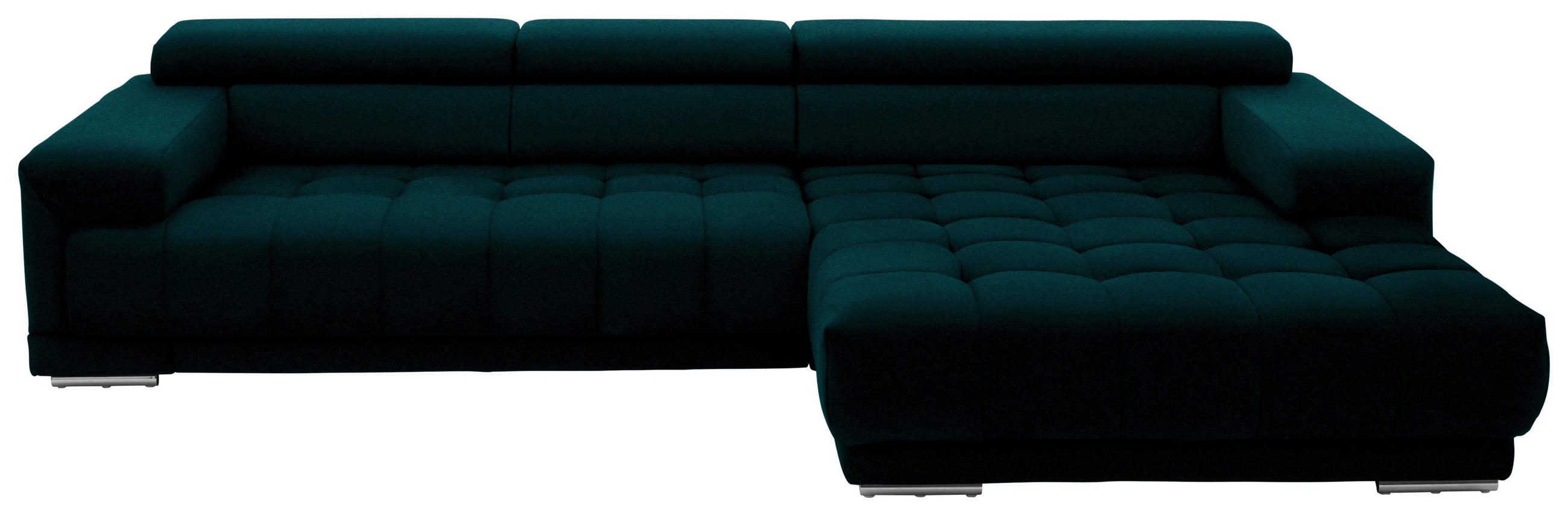 ECKSOFA Mikrofaser Opal  - Silberfarben/Opal, Design, Textil/Metall (335/190cm) - Beldomo Speed