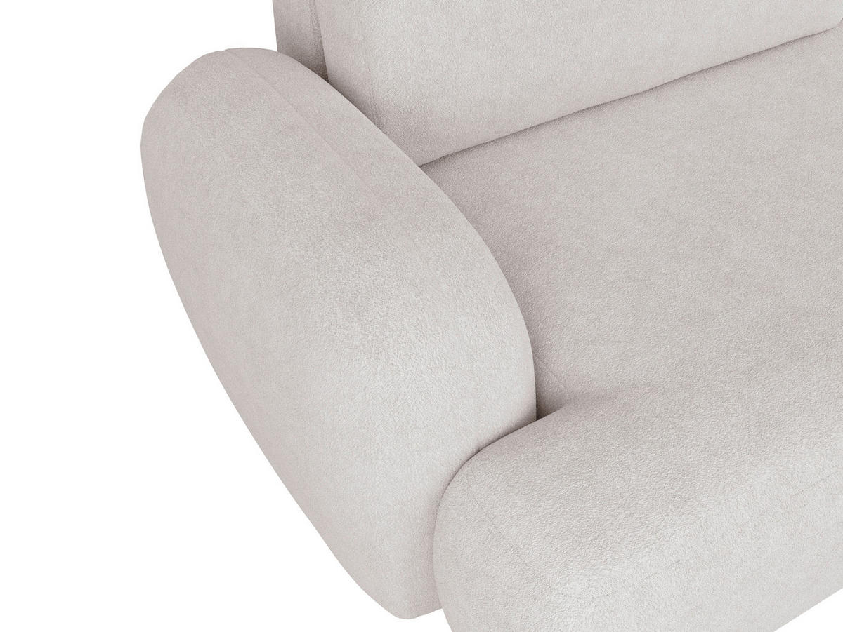 3-SITZER-SOFA Sevilla Plus Bouclé Beige  - Beige/Schwarz, Design, Kunststoff/Textil (256/93/120cm) - MID.YOU