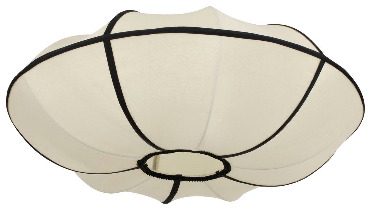 HÄNGELEUCHTE 50/24 cm   - Beige/Schwarz, Design, Textil/Metall (50/24cm) - Collet's Monde