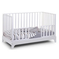 POSTIEĽKA S PRIEČKAMI  70 cmx140 cm - biela, Konventionell, drevo/kompozitné drevo (148/78/88cm) - Childhome
