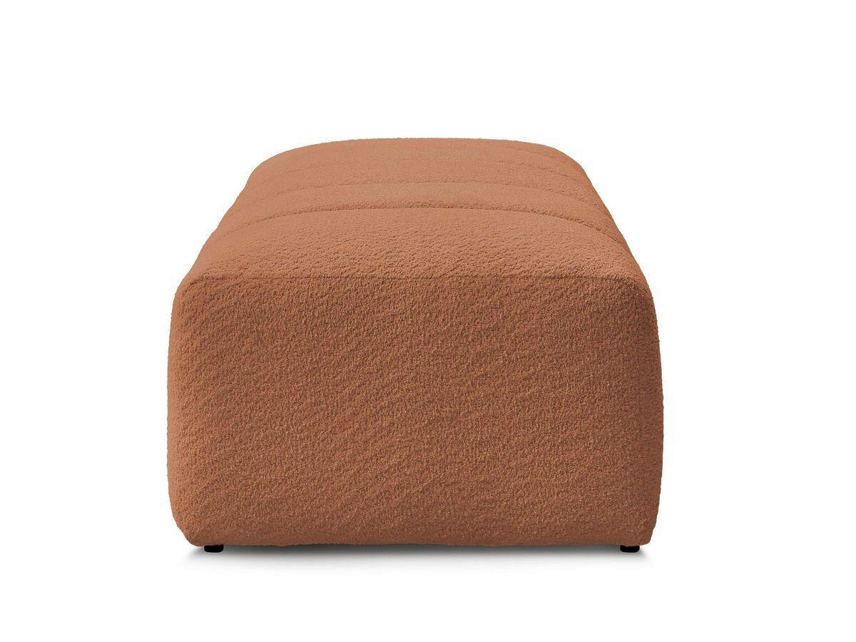 HOCKER ANNECY Bouclé Orange  - Schwarz/Orange, MODERN, Kunststoff/Textil (140/45/70cm)