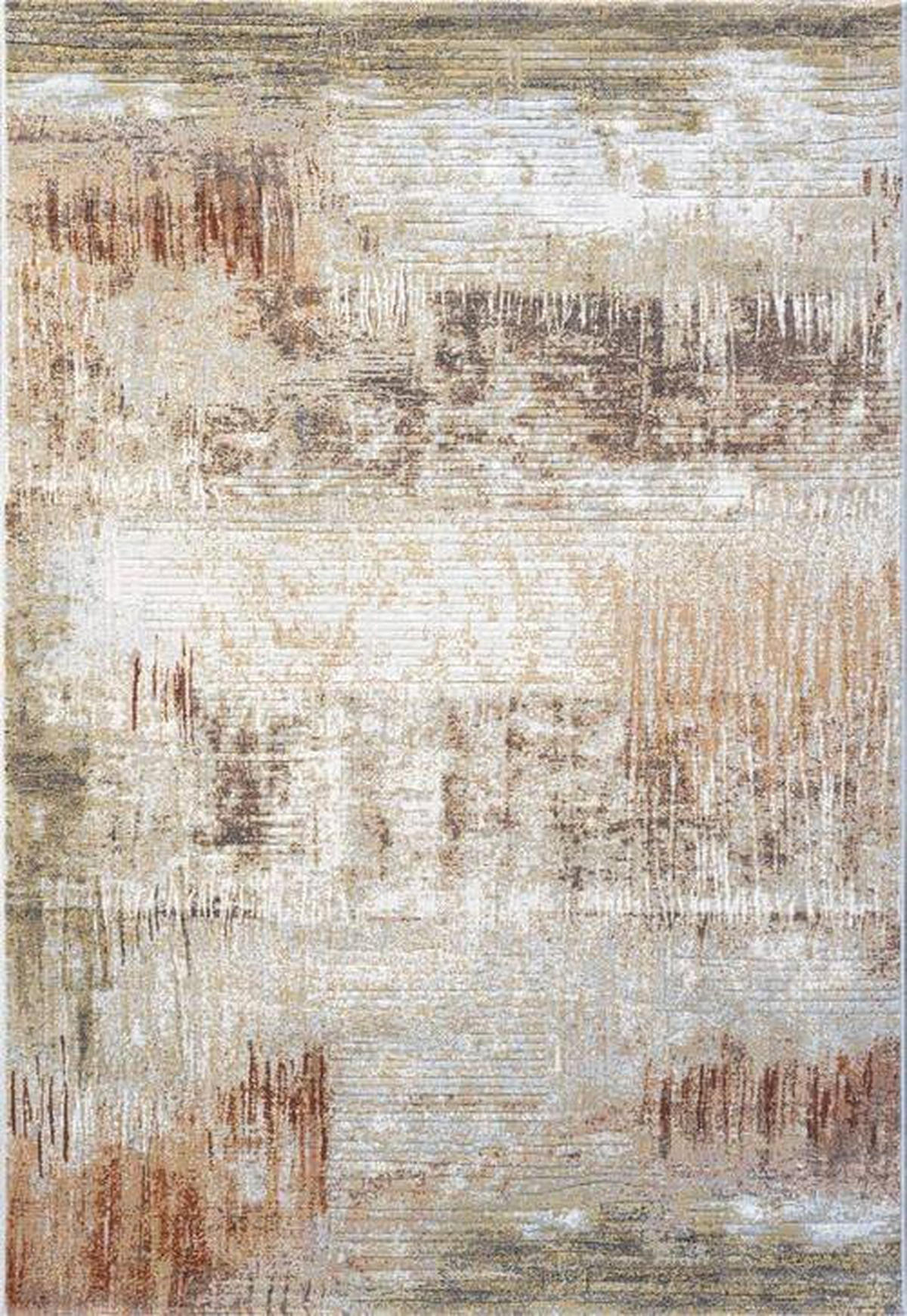 WEBTEPPICH 120/170 cm Argentum Braun, Grau, Terracotta  - Terracotta/Braun, KONVENTIONELL, Kunststoff/Textil (120/170cm)