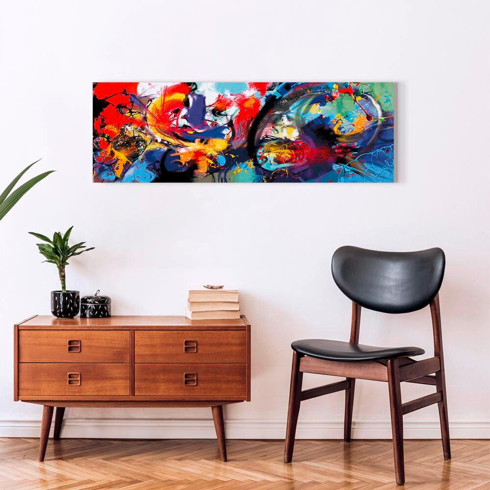 LEINWANDBILD Abstraktes 150/50/1,2 cm  - Multicolor, Basics, Holz/Textil (150/50/1,2cm) - artgeist