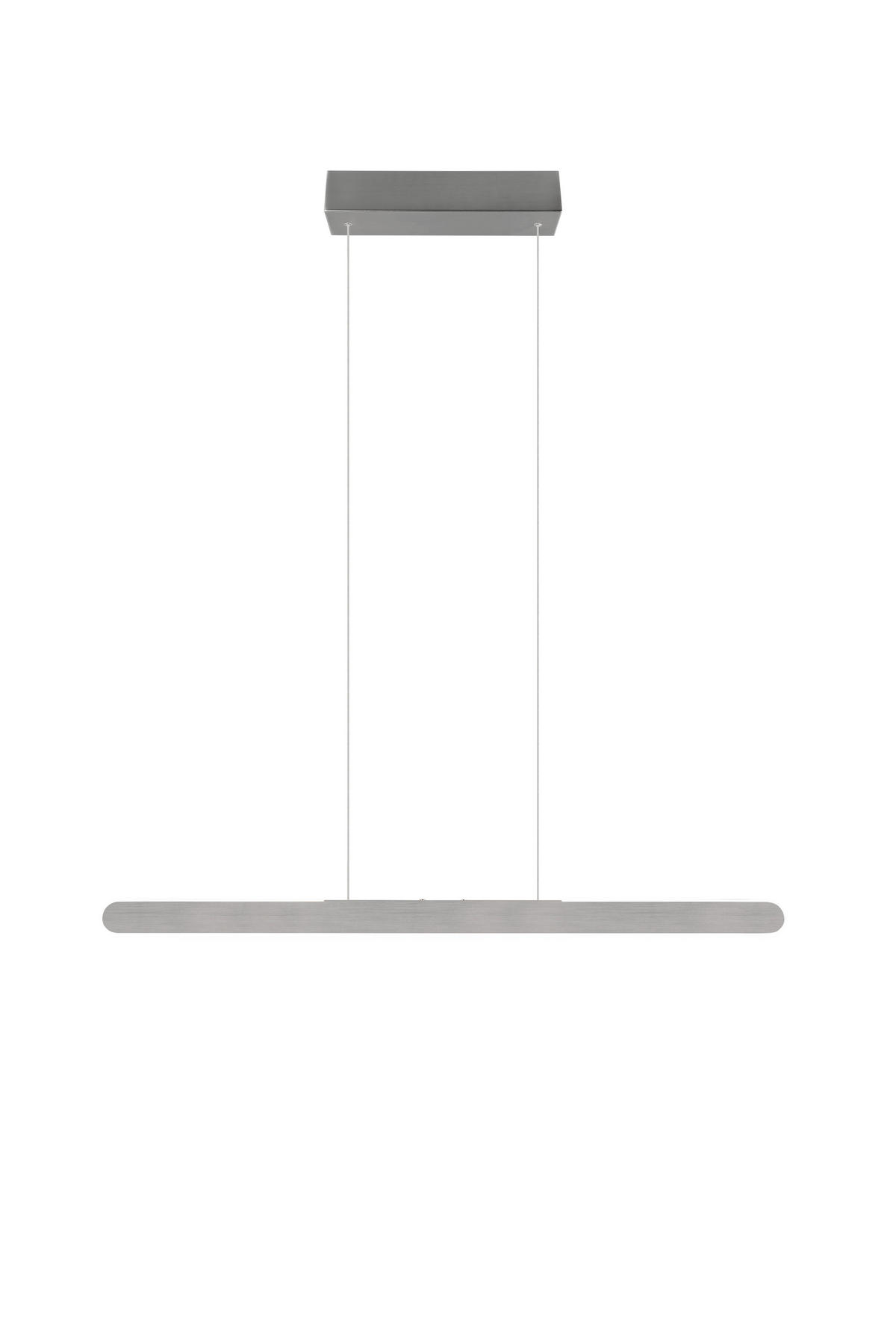 LED-PENDELLEUCHTE Helios 100/8,5/150 cm   - Alufarben/Weiß, Design, Kunststoff/Metall (100/8,5/150cm) - Trio Leuchten