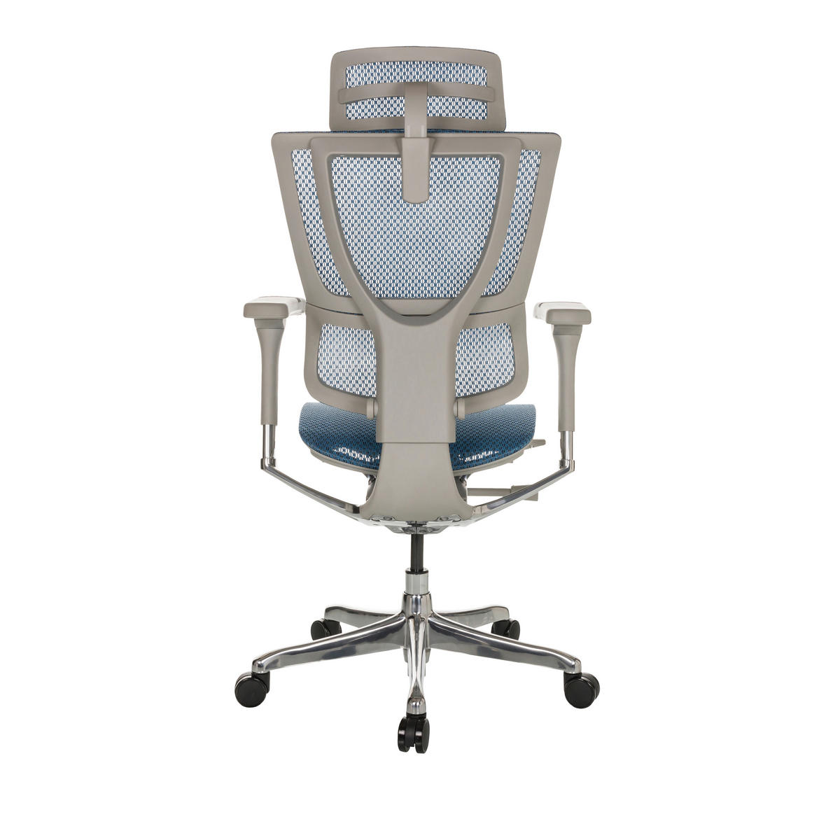 SNURRSTOL  i nät blå  - silver/blå, Basics, metall/textil (69/116-138/66cm) - MID.YOU