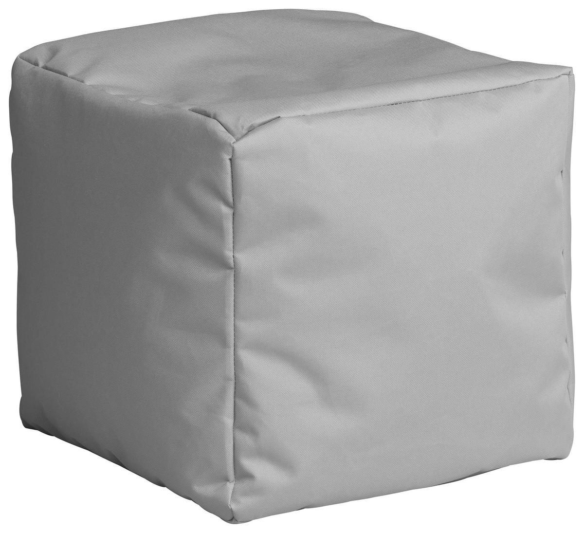 HOCKER in Textil Grau  - Grau, Design, Textil (40/40/40cm)