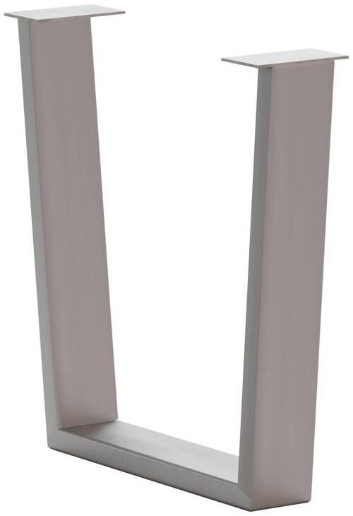 TISCHGESTELL Edelstahlfarben  - Edelstahlfarben, Design, Metall (73/17/74cm) - Waldwelt