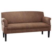 3-SITZER-SOFA in Mikrofaser Braun  - Beige/Schwarz, Konventionell, Holz/Textil (182/97/78cm) - Sit & More