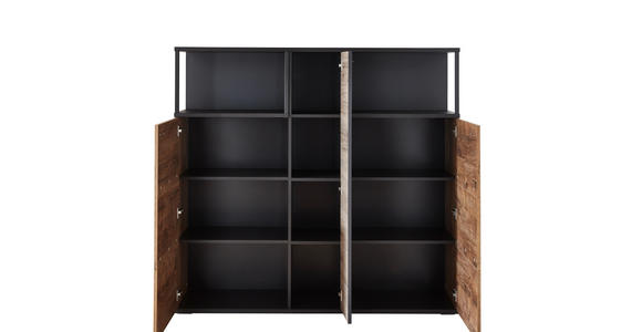 HIGHBOARD  150/140/44 cm  - Dunkelgrau/Eichefarben, KONVENTIONELL, Holzwerkstoff/Kunststoff (150/140/44cm) - Cantus