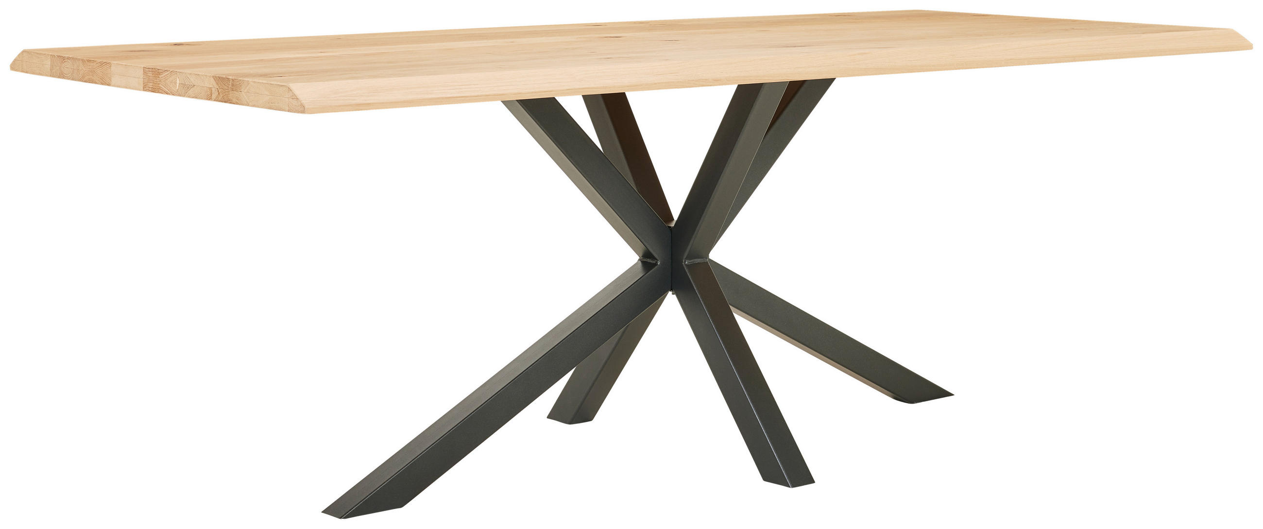 ESSTISCH in Holz 220/100/78 cm   - Eichefarben/Anthrazit, Design, Holz/Metall (220/100/78cm) - Johann Jakob