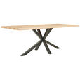 ESSTISCH in Holz 220/100/78 cm   - Eichefarben/Anthrazit, Design, Holz/Metall (220/100/78cm) - Johann Jakob
